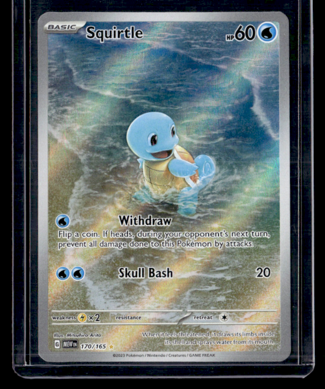 Squirtle Holo Illustration Rare SV Scarlet & Violet 151 170/165 NM