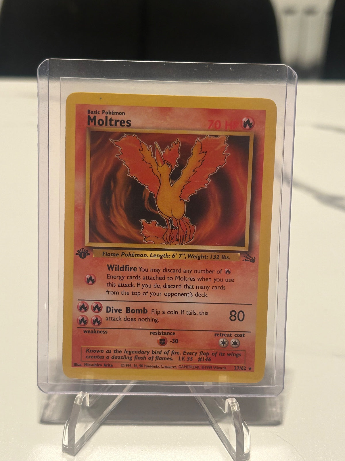 Moltres (27) 1st Edition Rare Fossil 27/62 NM