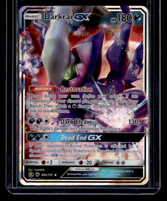 Darkrai GX Holo Ultra Rare SM - Burning Shadows 88/147 NM