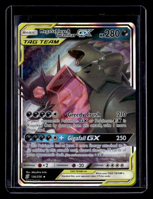 Mega Sableye & Tyranitar GX Holo Ultra Rare SM - Unified Minds 126/236 NM