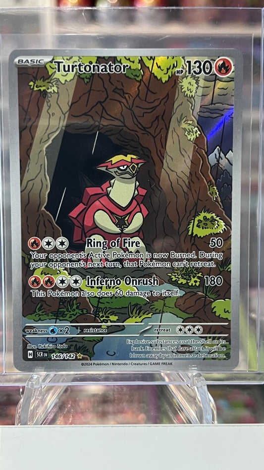 Turtonator Holo Illustration Rare SV07: Stellar Crown 146/142 NM