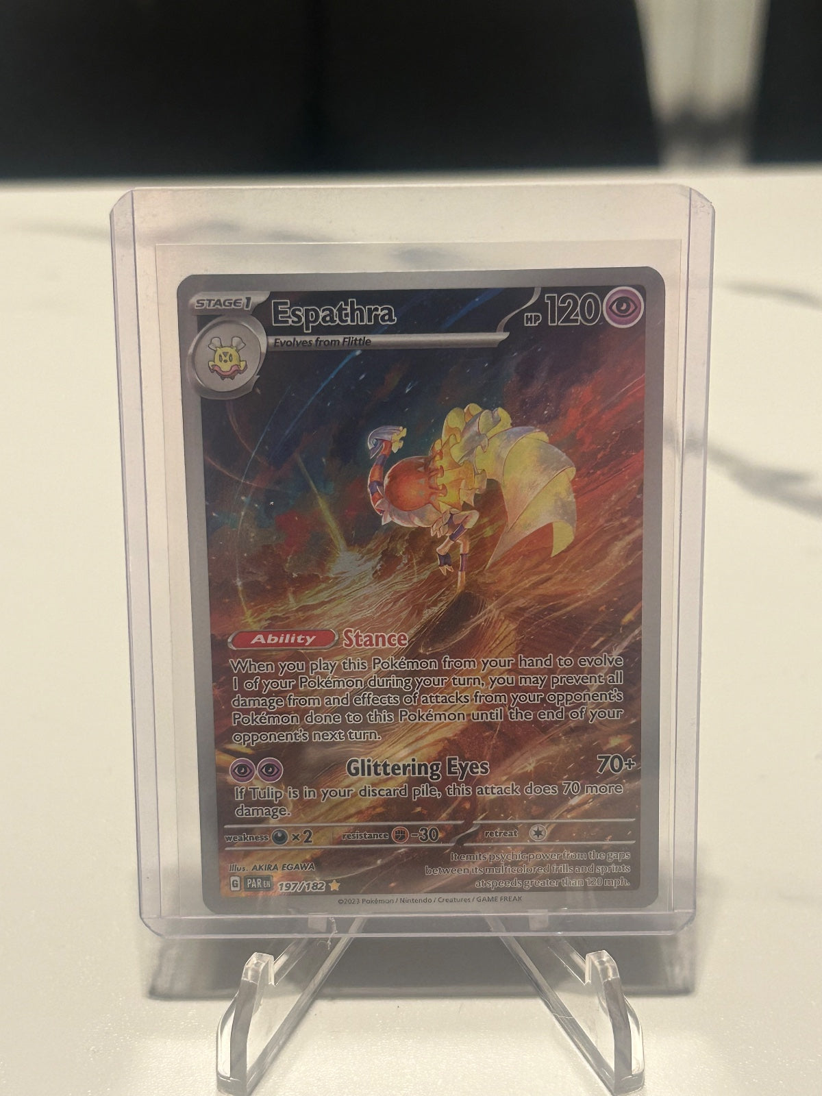 Espathra - Holo Illustration Rare SV04: Paradox Rift 197/182 NM