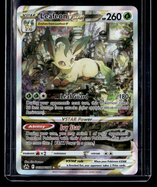 Leafeon VSTAR Holo Ultra Rare SWSH: Crown Zenith: Galarian Gallery GG35/GG70 NM