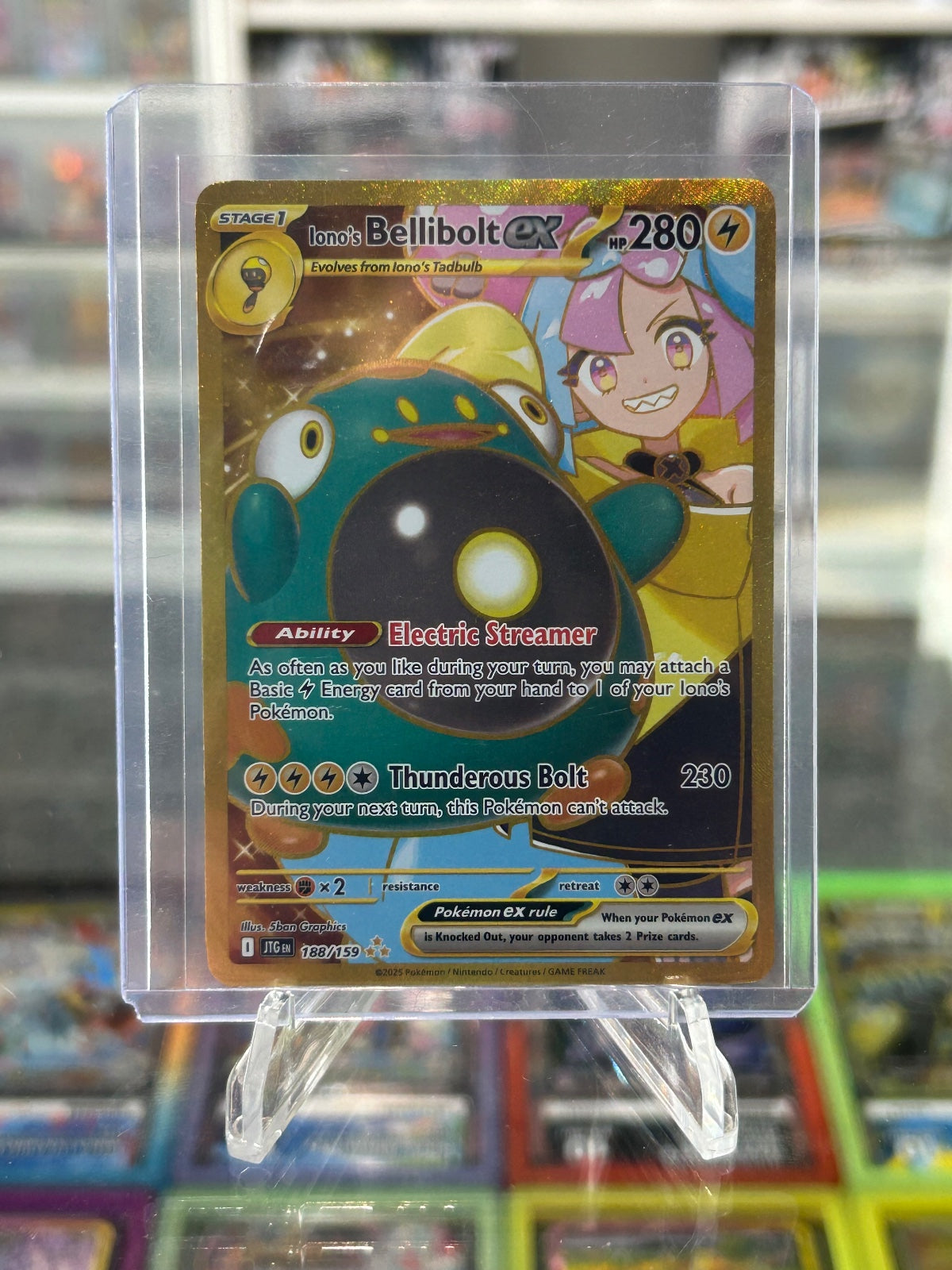 Iono's Bellibolt ex - Holo Hyper Rare SV09: Journey Together 188/159 NM
