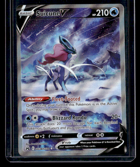 Suicune V Holo Ultra Rare SWSH: Crown Zenith: Galarian Gallery GG38/GG70 NM