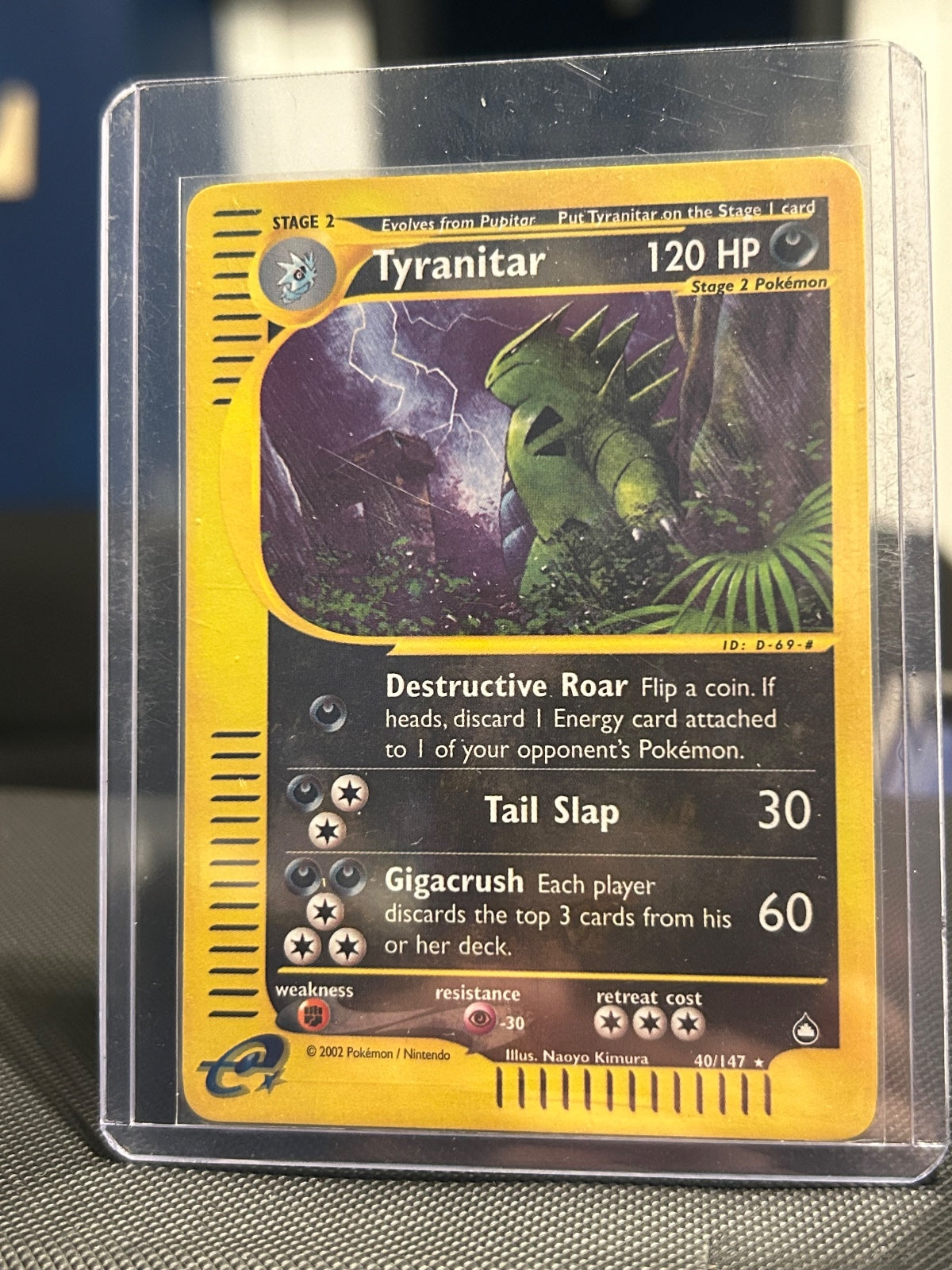 Tyranitar Reverse Holo Rare Aquapolis 040/147 NM