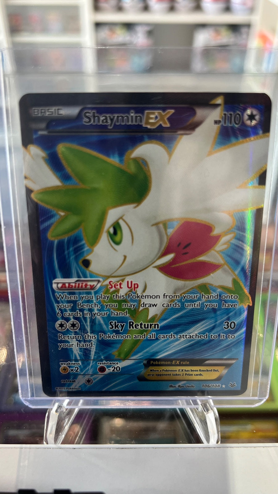 Shaymin EX (106 Full Art) Holo Ultra Rare XY - Roaring Skies 106/108 NM