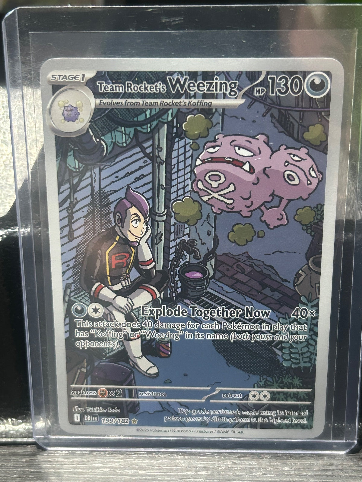 Team Rocket's Weezing Holo Illustration Rare SV10: Destined Rivals 199/182 NM