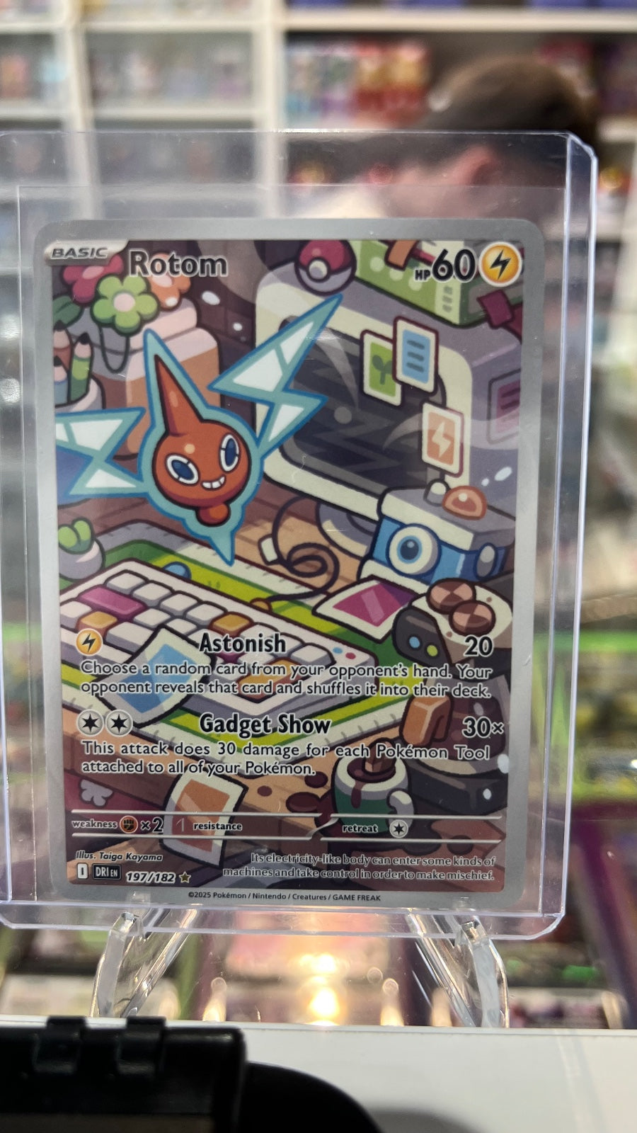 Rotom - Holo Illustration Rare SV10: Destined Rivals 197/182 NM