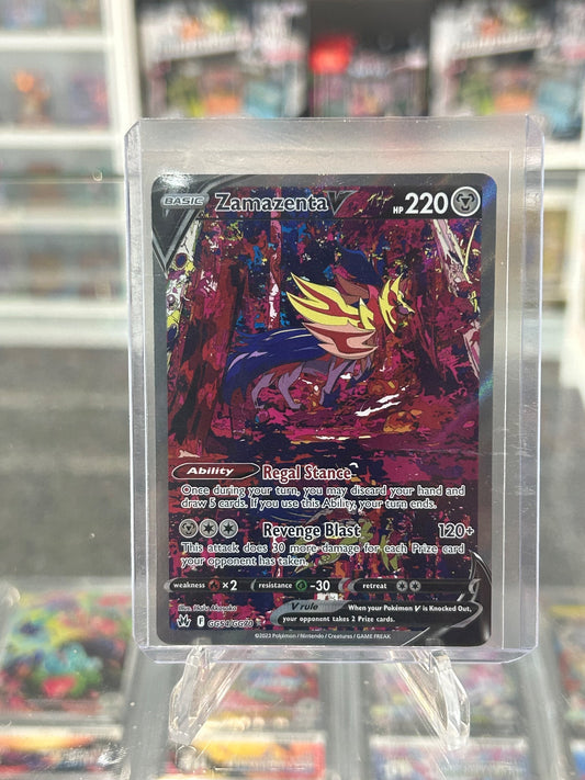 Zamazenta V Holo Ultra Rare SWSH: Crown Zenith: Galarian Gallery GG54/GG70 NM