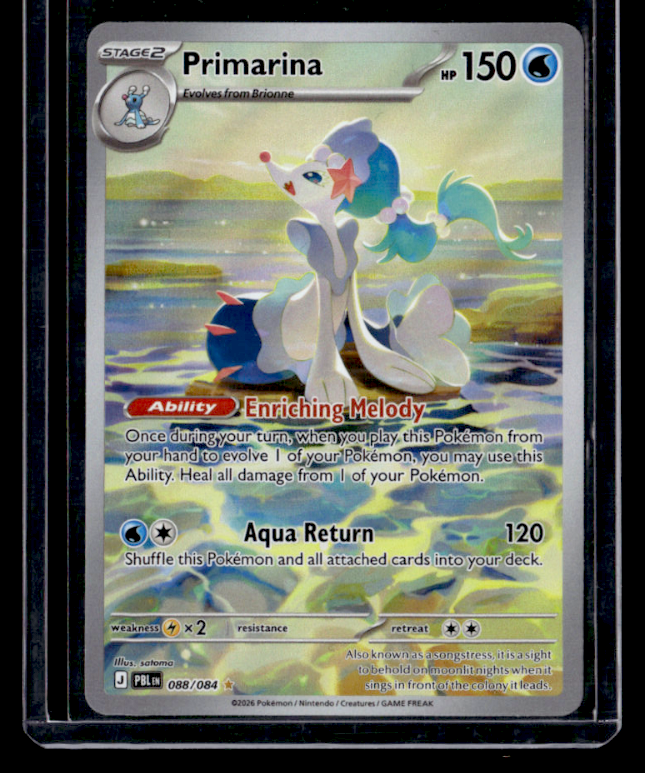 Primarina Holo Illustration Rare ME05: Pitch Black 088/084 NM