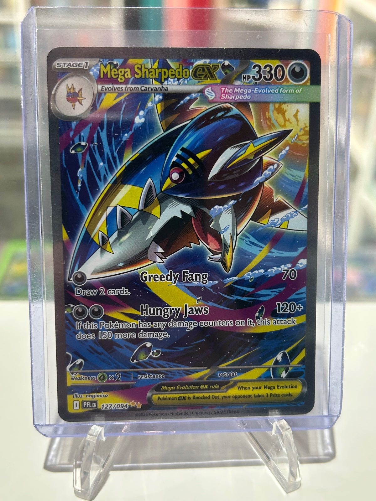 Mega Sharpedo ex Special Illustration Rare ME02: Phantasmal Flames 127/094 NM
