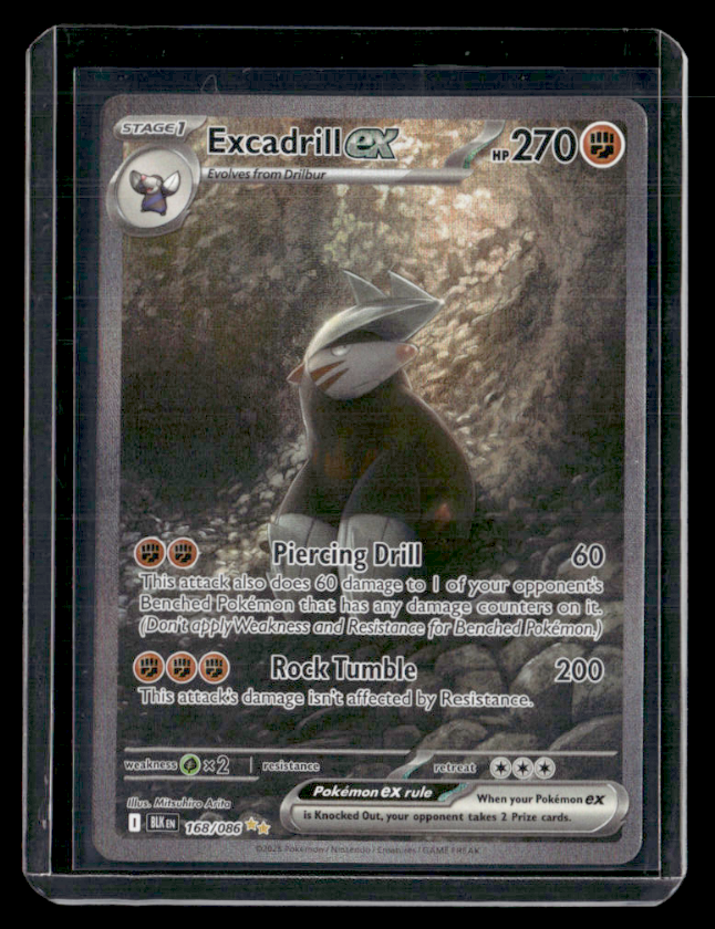 Excadrill ex Holo Special Illustration Rare SV: Black Bolt 168/086 NM