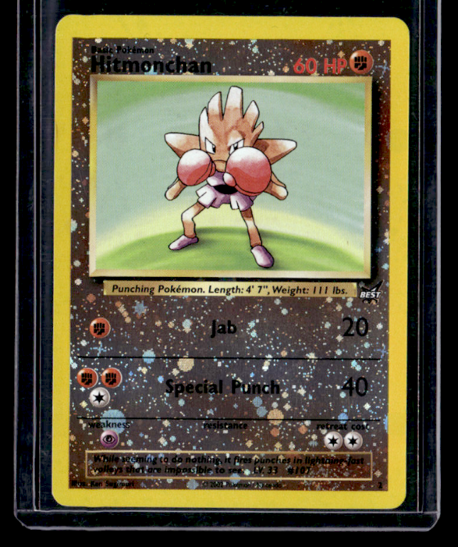 Hitmonchan - 2 Reverse Holo Promo Best of Promos 002/009 NM