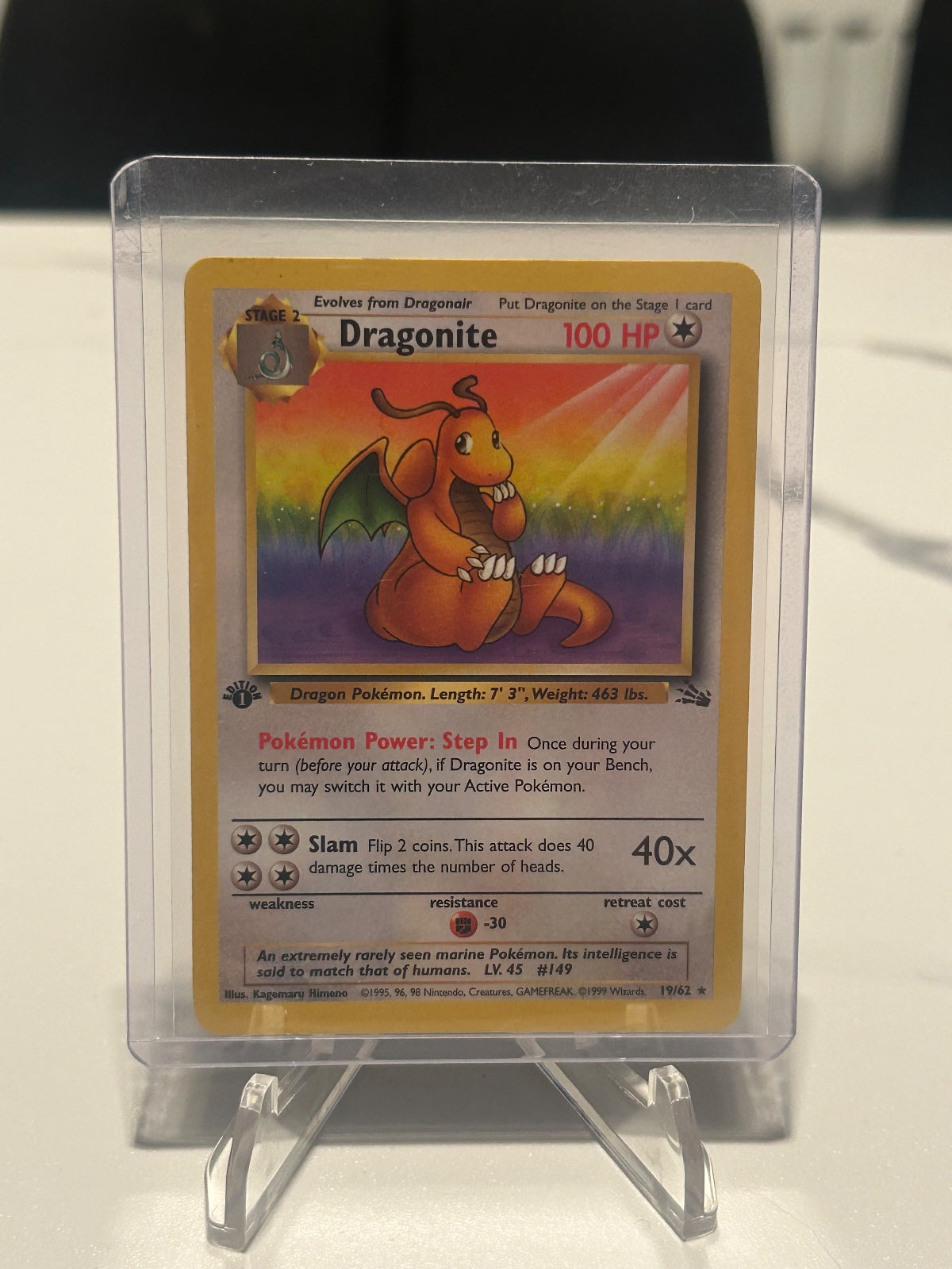 (LP) Dragonite (19) 1st Edition Rare Fossil 19/62